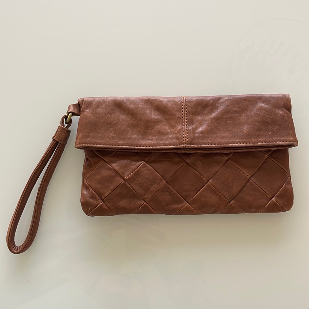 Rough Roses Tan Brown Purse Pouch Wristlet